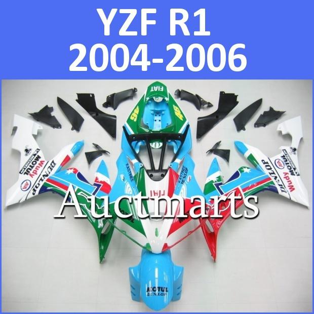 Fit yamaha yzf r1 04 05 06 yzfr1 2004 2005 2006 fairing kit bodywork e1 d10