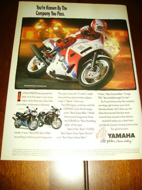 1990 yamaha fzr600 ***original  ad***