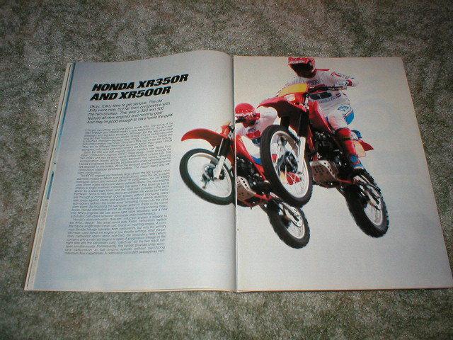 1983 honda xr350r & xr500r motorcycle road test article 8 pgs thumper