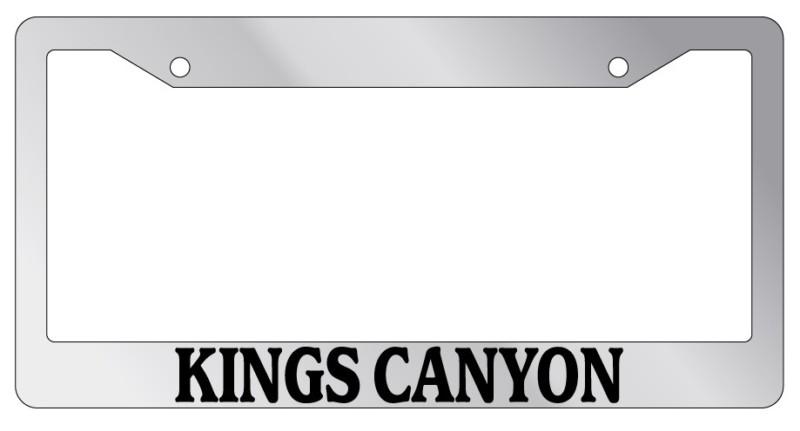 Chrome license plate frame kings canyon auto accessory novelty national park