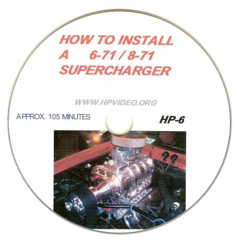 How to install a 6-71 / 8-71 supercharger blower kit.  video manual  "dvd" 