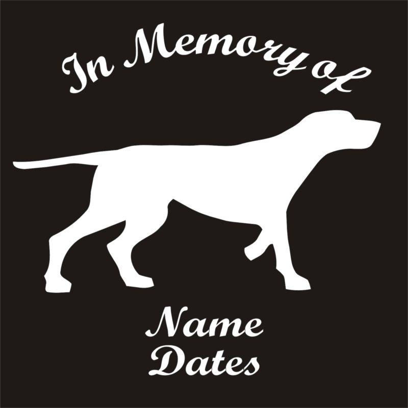 In memory of labrador hunting dog retriever vinyl decal sticker qty 4