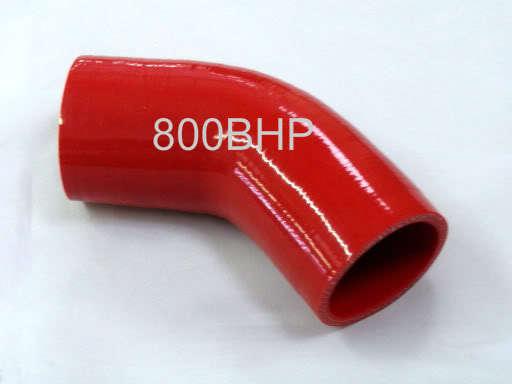 Red silicone hose 45mm x 45 degree elbow (silicon)