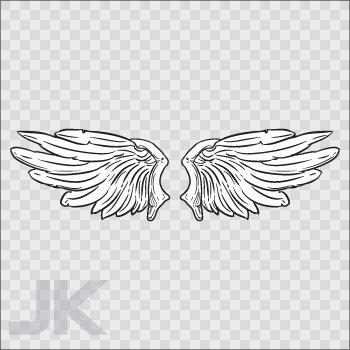 Decals sticker wing wings helmet motorbike tank 0500 x6627