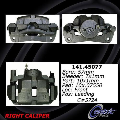 Centric 141.45077 front brake caliper-premium semi-loaded caliper