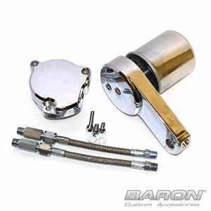 Baron oil filter relocation kit chr fits yamaha v-star 1100 custom ca 1999-2011