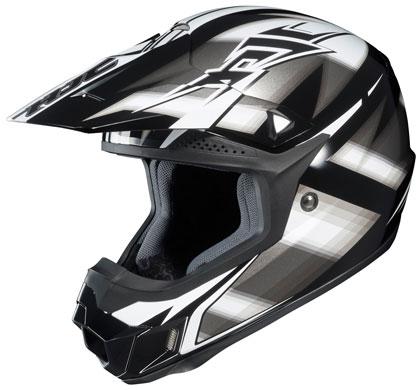 Hjc clx6 cl-x6 spectrum adult mx helmet black white silver