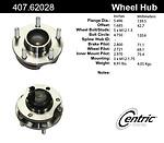 Centric parts 407.62028e front hub assembly