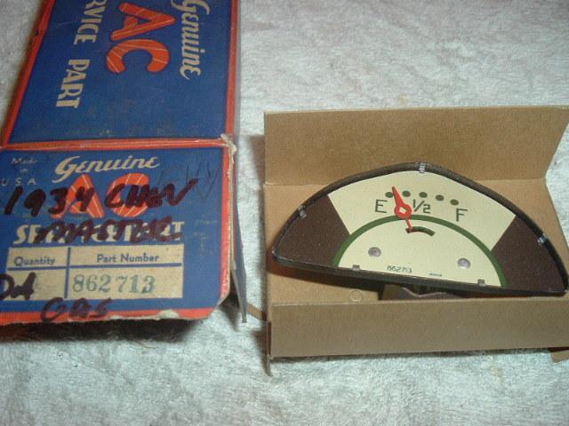 1934 chevrolet master fuel gauge nos