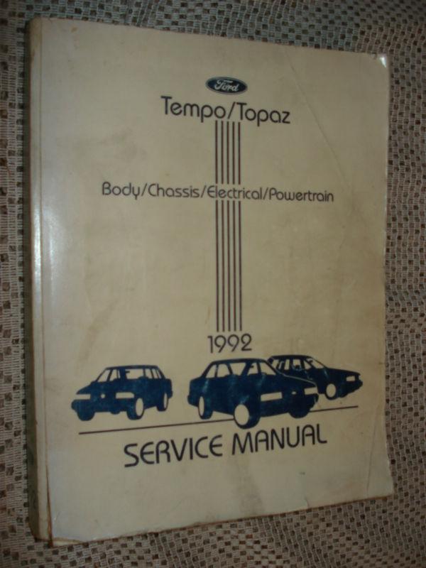 1992 ford tempo mercury topaz shop manual original service book