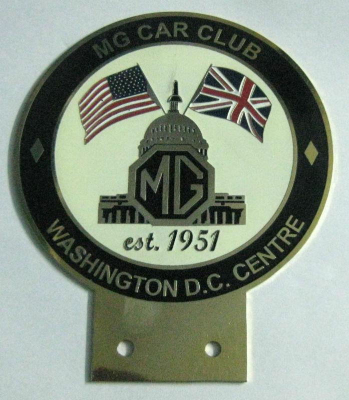 Mg car club washington d.c centre car grill badge emblem logos metal car grill b