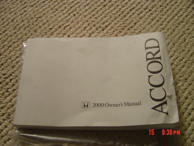 2000 honda  accord  owner manual