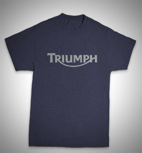 New triumph motorcycle t-shirt size xl,  antique denim color