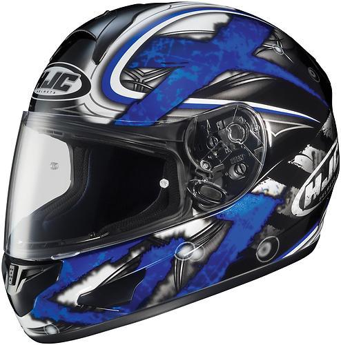 New hjc cl-16 shock full-face adult helmet, mc-2/blue/gray/white, 2xl/xxl