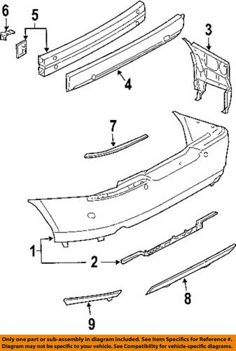 Lincoln oem 3w4z17c830aa rear bumper-cover molding