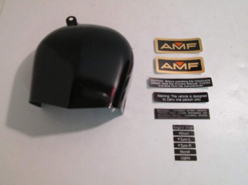 Harley-davidson xlcr horn cover amf decals battery caution & warning decals