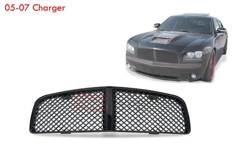 Mesh design front grille for dodge charger 2005 2006 2007 2008  black