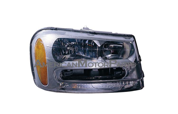 Right passenger side replacement headlight 02-07 chevy trailblazer - 15179625