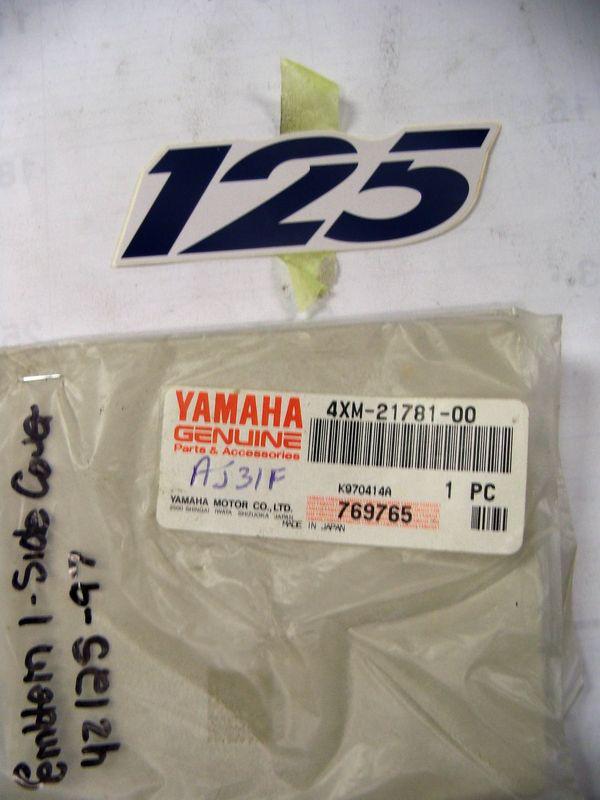 Yamaha yz125 yz125j1 side cover emblem 1 *