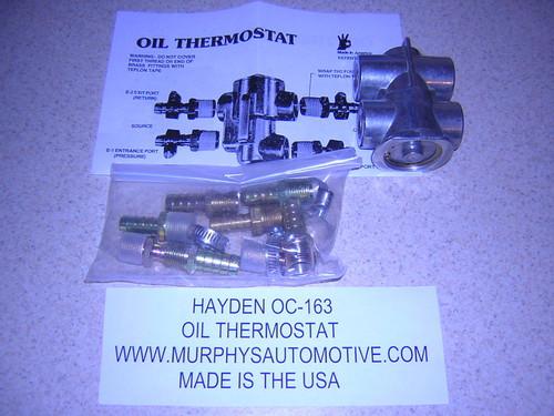 Hayden oil thermostat for your transmission oil coolers, (oc-163 )  :)