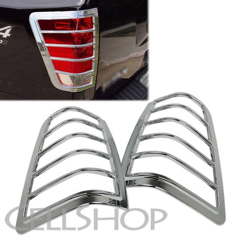 Nissan titan 2004-2013 pickup mirror chrome rear lamp cover taillight bezel pair