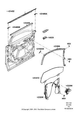 Ae9z7421453b weatherstrip assy door window 10 mkt