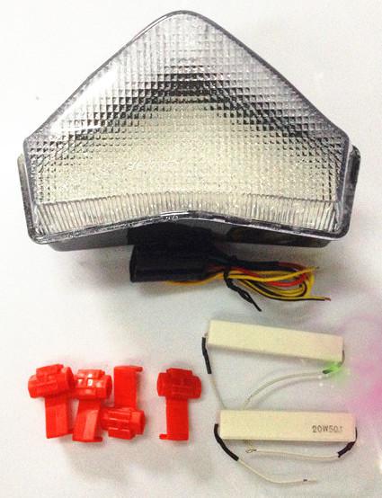 Clear led tail light integrated turn signals tiger speed triple sprint st