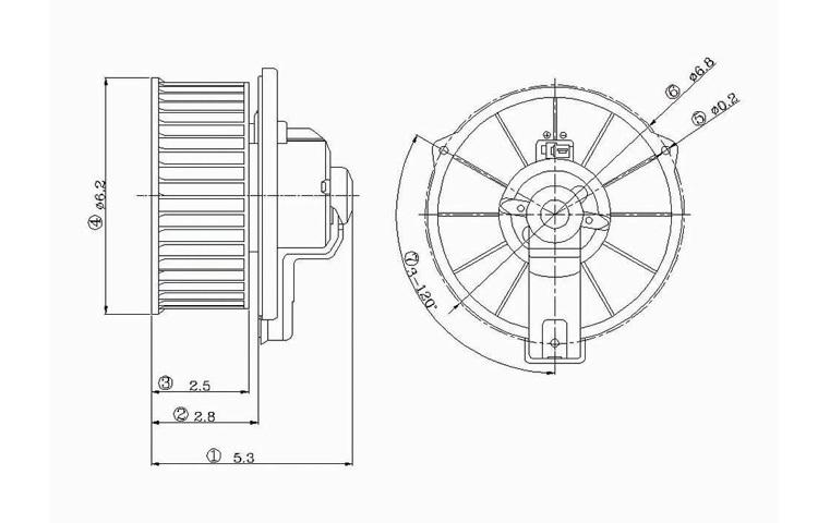 Replacement blower motor assembly mitsubishi dodge eagle talon chrysler mr146946