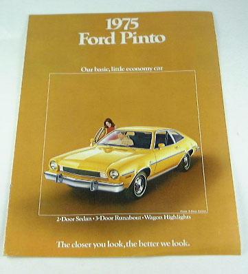 1975 75 ford pinto brochure runabout sedan wagon