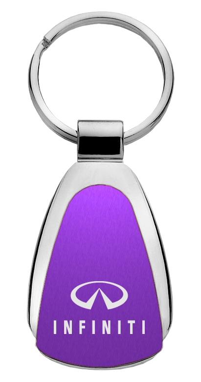 Nissan infiniti purple tear drop key chain ring tag key fob logo lanyard