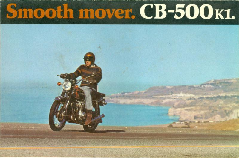 Rare vintage 1972 honda cb-500 k1 500 four motorcycle advertising brochure