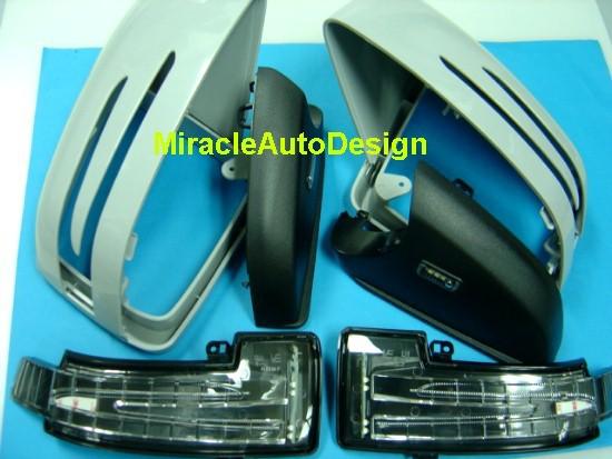 Arrow led unpainted door mirror covers 2012-on mercedes w166 ml & x166 gl-class