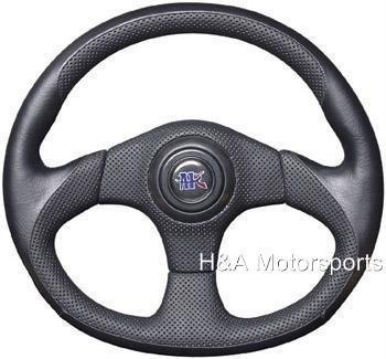 Ez-go rzr 4 polaris ranger black steering wheel golf cart w/ adapter 3 spoke 14"