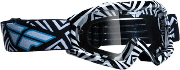 Fly racing youth zone pro goggles with clear lens black white one size