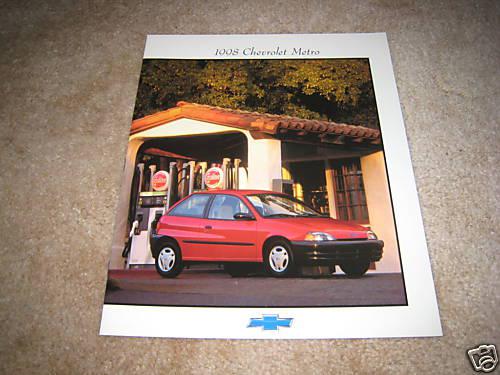 1998 chevrolet metro lsi coupe sedan sales brochure literature dealer