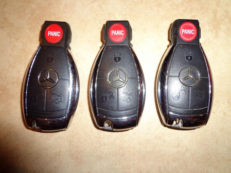 Lot 3 mercedes benz keyless chrome smart keys  4-button  kr55wk49046 - nr!