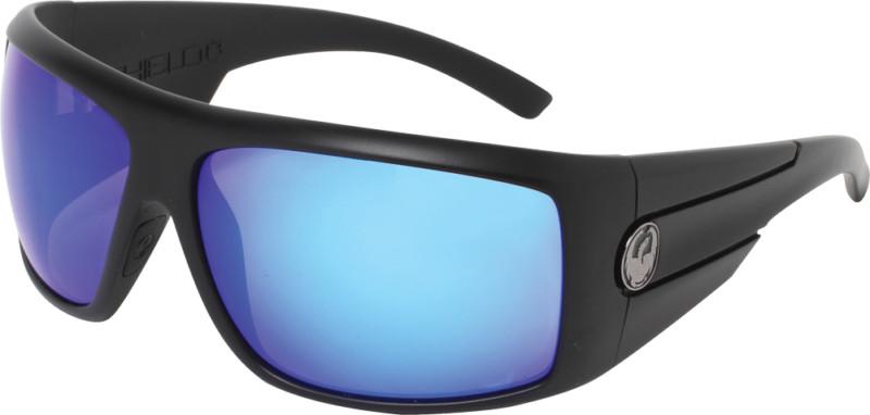 Dragon alliance shield ionized sunglasses matte stealth/blue lens