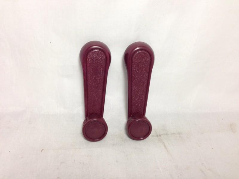 Pair lh & rh window crank handle lever red / for toyota tacoma, t100 & pickup 