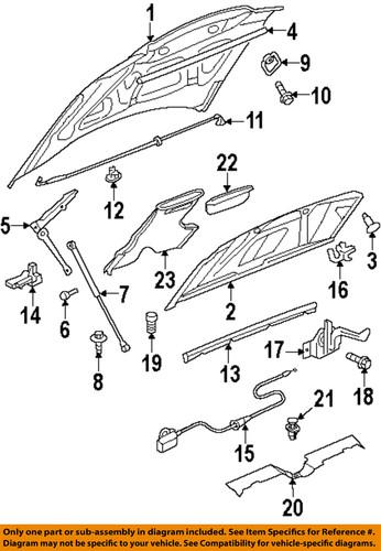 Mopar oem 5065264ak hood-hinge