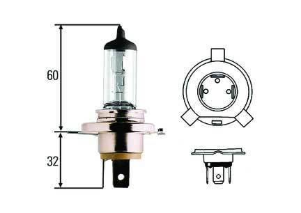 Hella bulb h4 12v 60/55w-auto lighting accessories