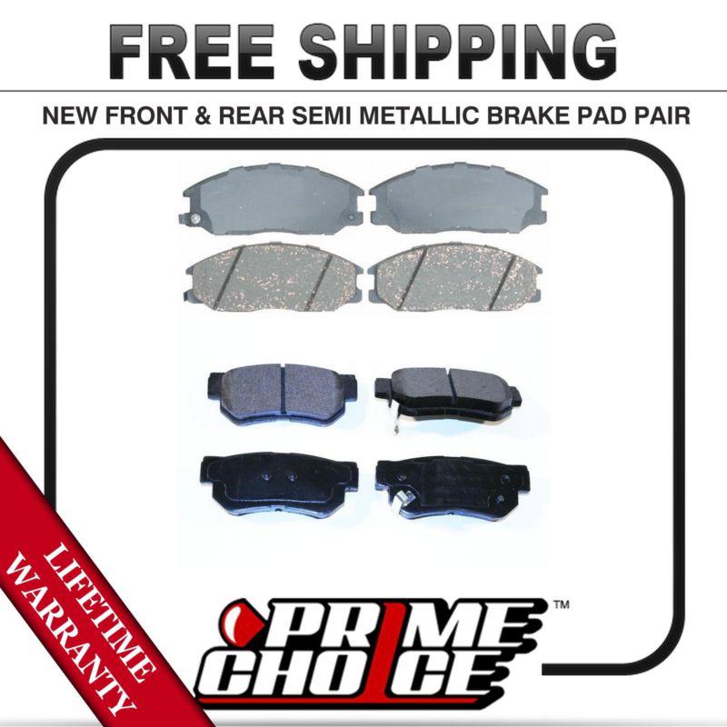 Complete set of front and rear premium brake pads with lifetime warranty