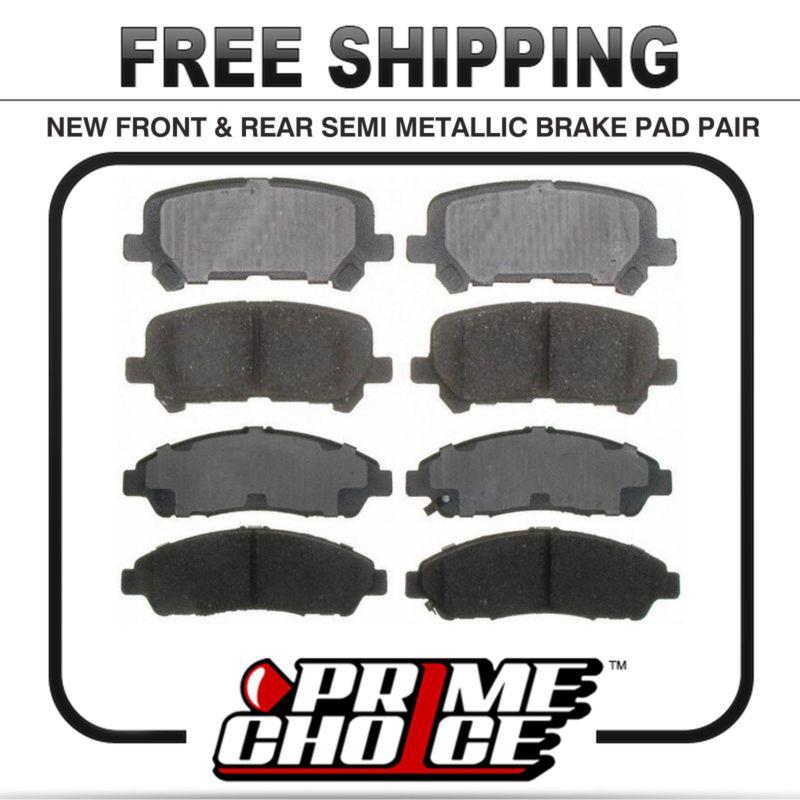 Premium front & rear metallic disc brake pads 2 full complete sets 4 pair 8 pads