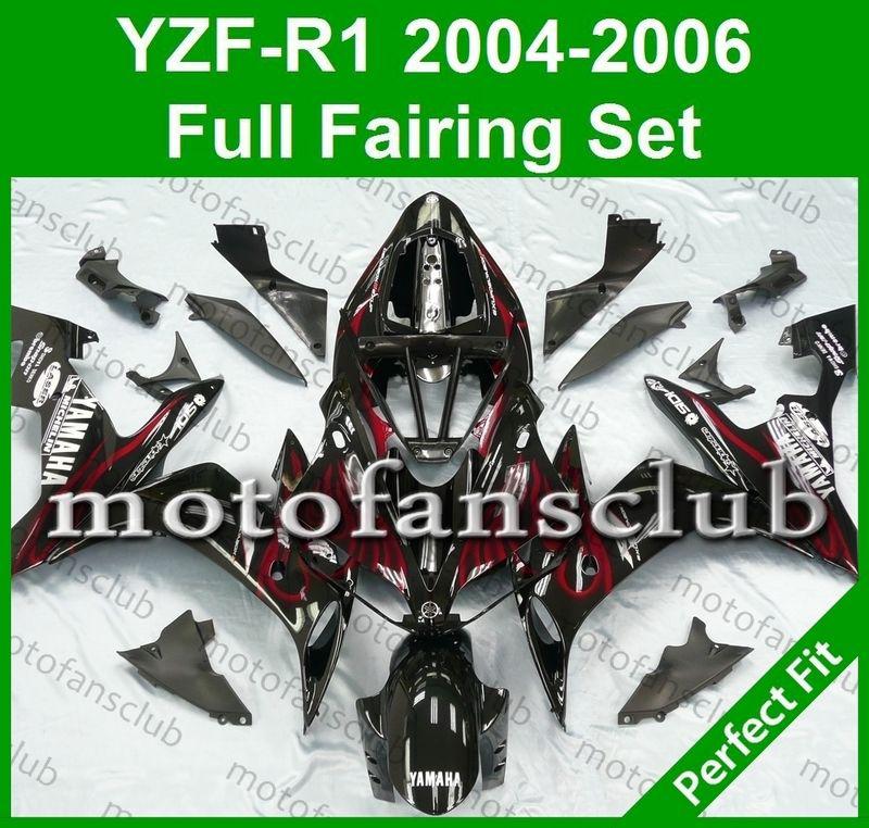 Fit yamaha yzf r1 04 05 06 yzfr1 2004 2005 2006 fairing bodywork plastics #09 c