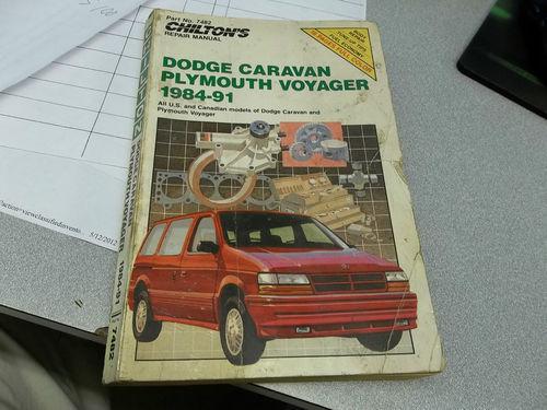 Used chilton 1984-1991 dodge caravan / plymouth voyager service manual 