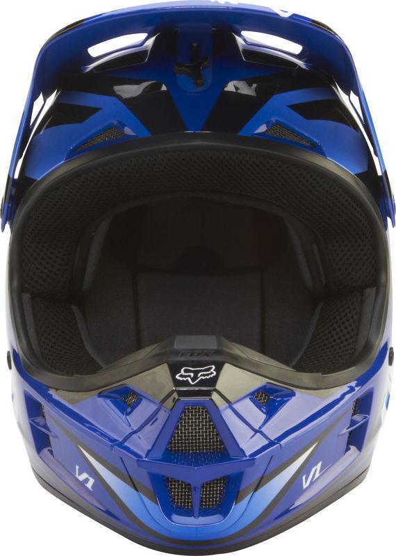 Find Fox Racing V1 Race Blue Black Dirt Bike Helmet w/ Blue Fade Airspc ...