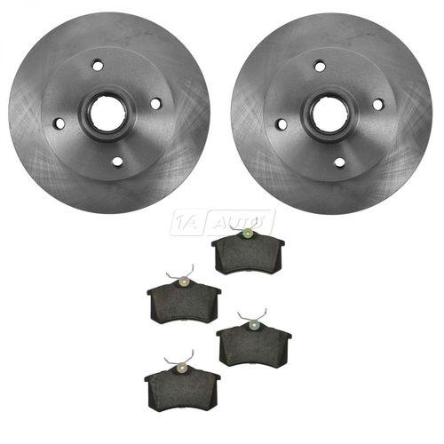 Vw jetta golf passat cabrio rear ceramic brake pads & 2 rotors discs set kit