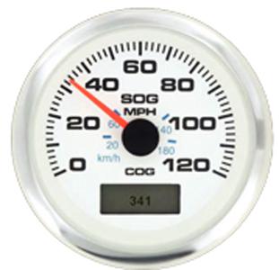 Teleflex premier pro white domed 80 mph gps speedometer 781625080p