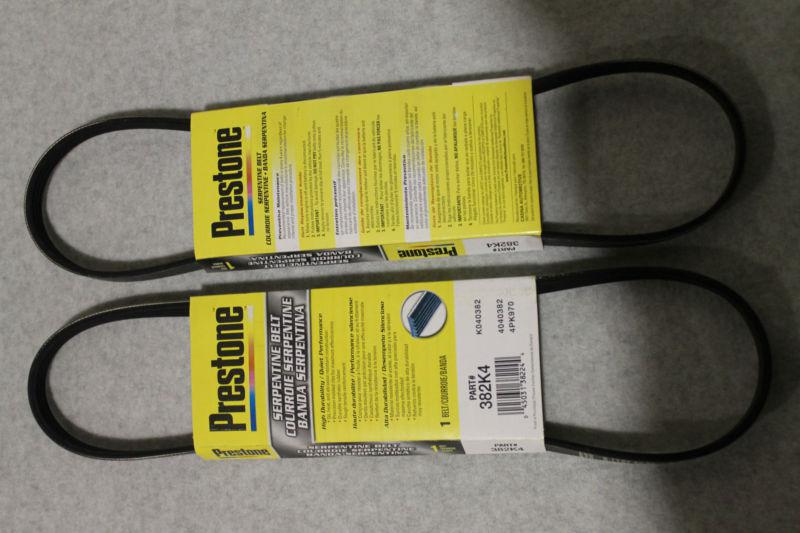 Prestone 382k4 serpentine belt - brand new