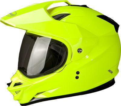 Gmax gm11d dual sport helmet hi-vis yellow 2x g5110608