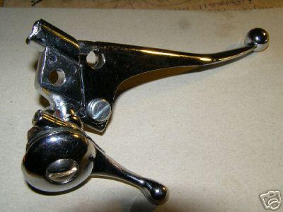 Triumph bsa norton chrome brake & choke  lever ,7/8 in. free ship to usa! stk103